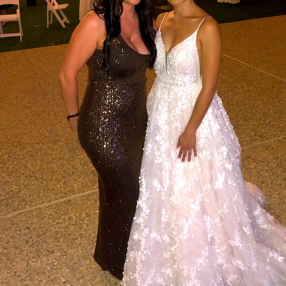 SOLD Chocolate sequin Fashion Nova dress - Picture 3 of 3